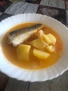 Una foto de Caldo empanado