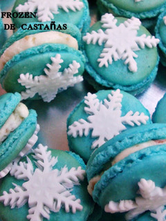 Una foto de Macarons "Frozen" con crema de castañas