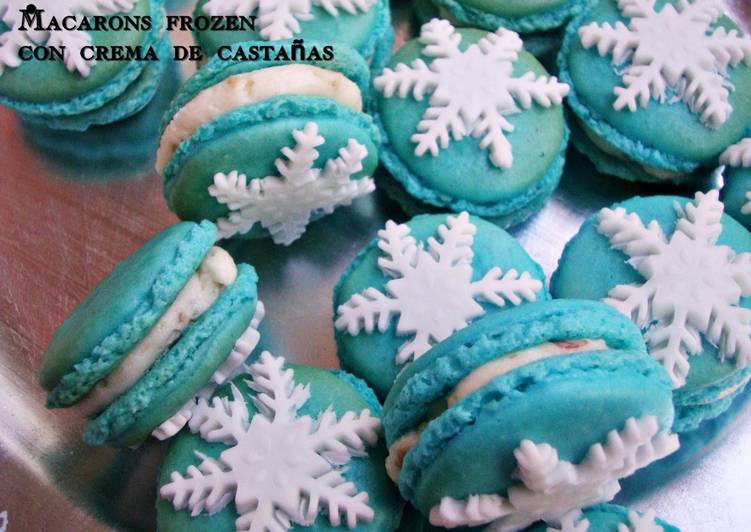 Macarons "Frozen" con crema de castañas