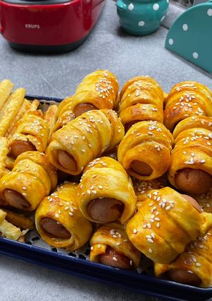 Mini hotdog kiflik recept fotója