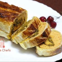 A picture of Chicken Wellington.
