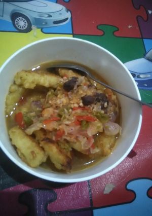 Foto resep Cireng nasi kuah pedas