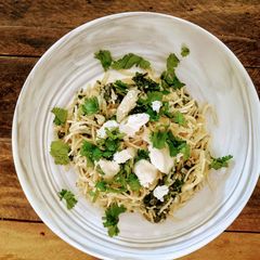 A picture of Lemon & Spinach Pasta.