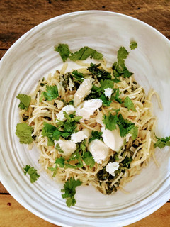 A picture of Lemon & Spinach Pasta.