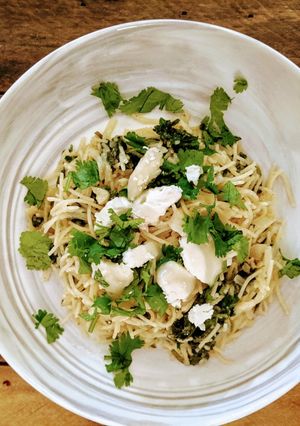 A picture of Lemon & Spinach Pasta.