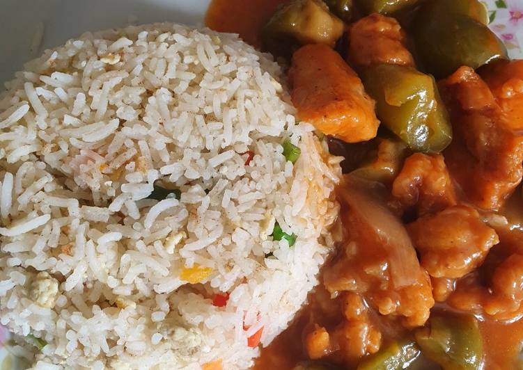 Simple Way to Make Any-night-of-the-week Chicken Manchurian with fried rice