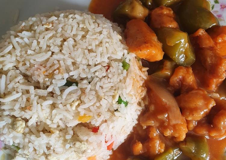 Tasy Chicken Manchurian with fried rice