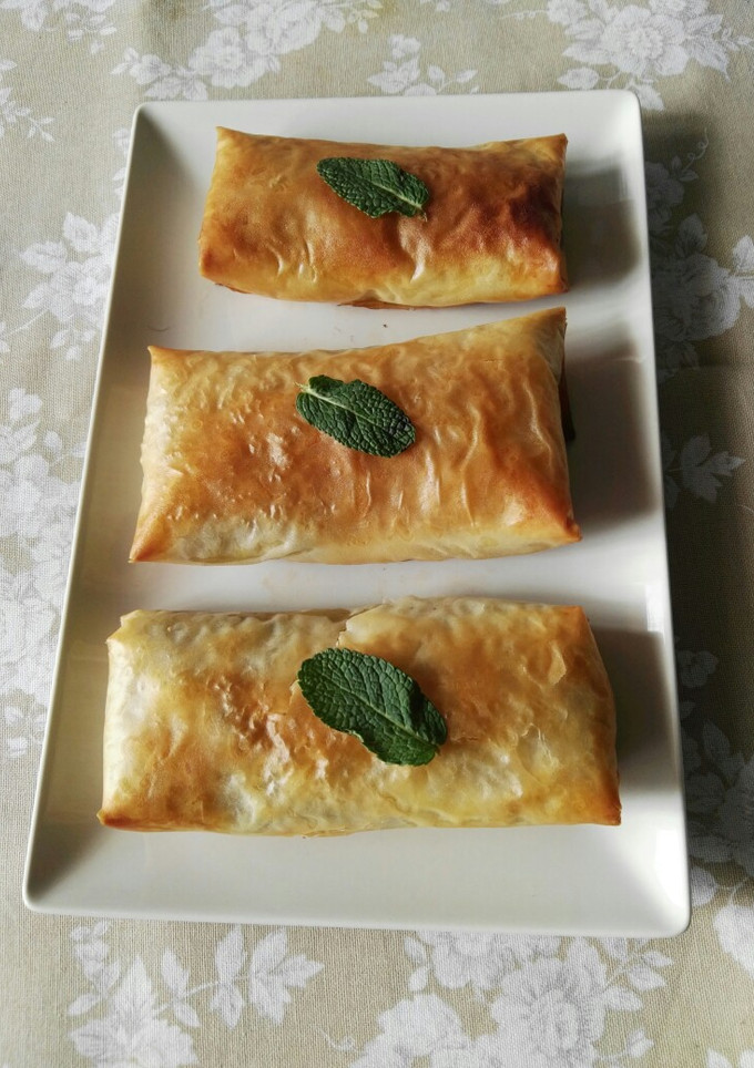 Una foto de Strudel de champiñones y queso