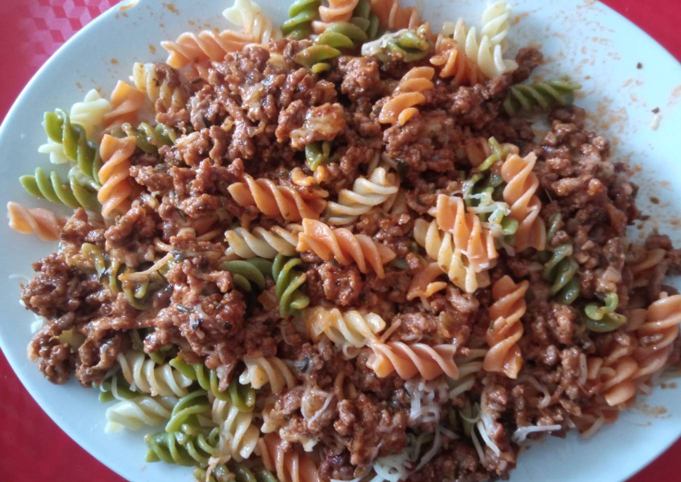 Espirales a la boloñesa