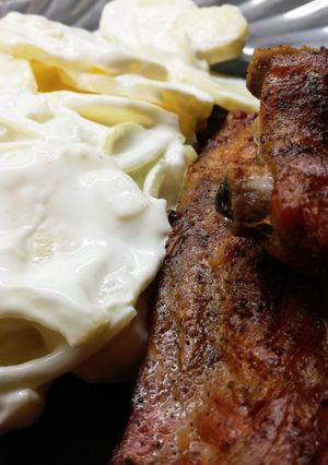 Majonézes-hagymás krumplisaláta recept fotója