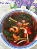 Canh rau dền mồng tơi nấu tôm