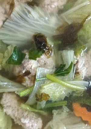 รูปของ แกงจืดผักกาดขาวสาหร่ายหมูสับ