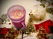 A picture of frozen raspberry yogurt smoothie
