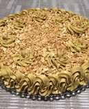 Tarta de moka sin azúcar con almendras