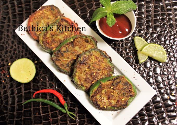 Ramadan Special - Potato stuffed bell pepper Cutlet