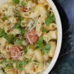 A picture of Italiano cheese pasta.
