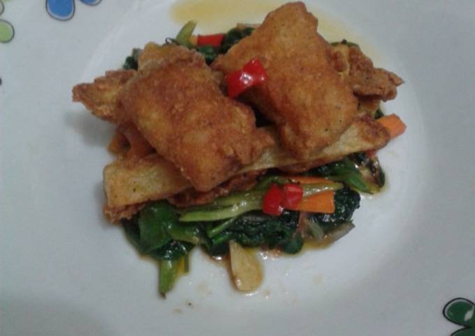 Cara Gampang Menyiapkan Tumis sayur tahu kentang goreng tepung, nikmat, cepat, dan mudah, Lezat Sekali