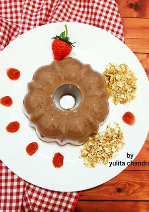 Foto resep Pudding susu nutrijell coklat