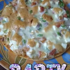 A picture of Mixed veg pizza.