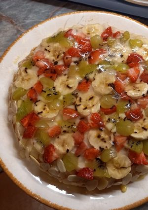 Zselés gyümölcstorta/ Fruchtkuchen recept fotója