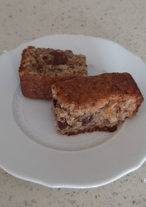 Una foto de Torta de cambur (banana) sin trigo ni azúcar