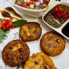 A picture of Tikki chole.