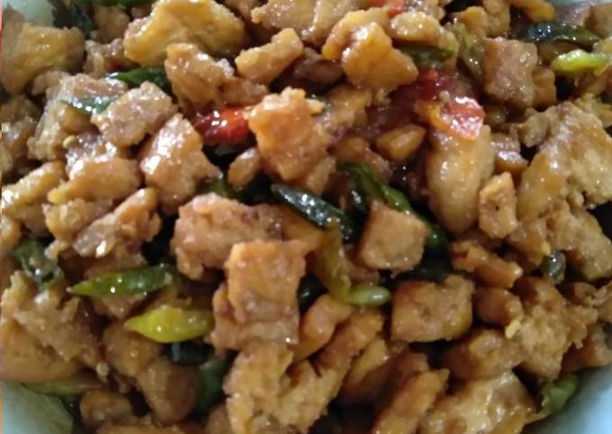 Tempe tahu orek super pedas