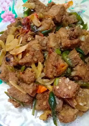 Foto resep Oncom tumis cabe ijo