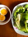 Ngồng Cải Luộc Chấm Mắm Trứng