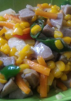 Foto resep Bakso Tumis Sayur