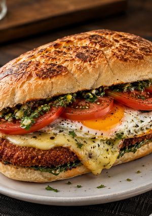 Una foto de Sándwich de milanesa