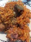 Arroz con menudos de pollo