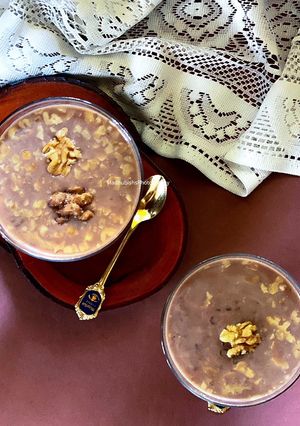 A picture of Chocolate Walnut Tapioca Pudding.