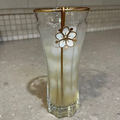 A picture of Elderflower lemon vodka cocktail.