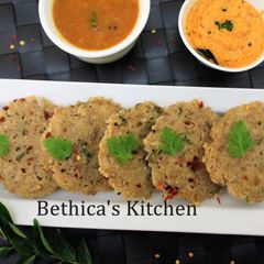 A picture of Poha Sooji Idli.