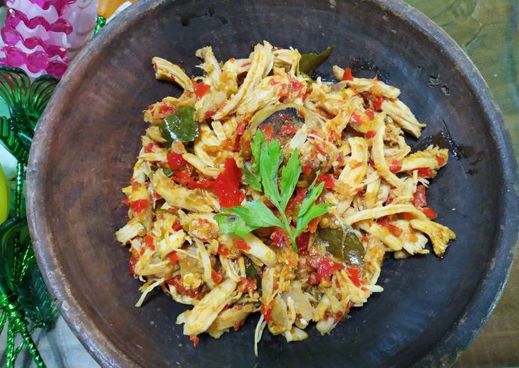 Cara Gampang meracik Ayam Suwir Bali, Enak Banget