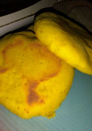 Una foto de Arepas de auyama (domplinas)