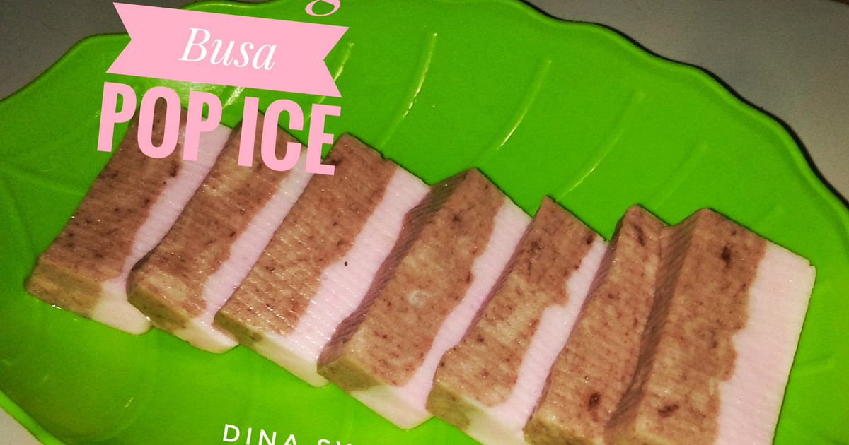 Resep Puding Busa Pop Ice oleh Dina Syamer Syofia - Cookpad