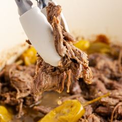 A picture of Mississippi Pot Roast in the Oven.