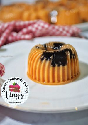 Foto resep Pudding Thai Tea Cincau 🖤