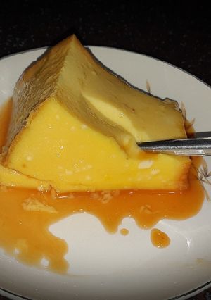 Una foto de Flan