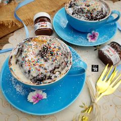 A picture of 1 Min Nutella Mug cake.