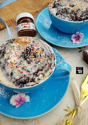 A picture of 1 Min Nutella Mug cake.