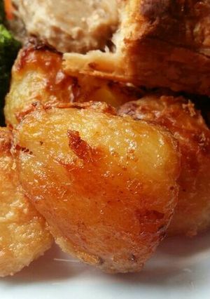 A picture of Vickys Sunday Roast Potatoes, GF DF EF SF NF.
