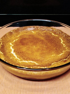 Una foto de Tarta de queso al horno con caramelo