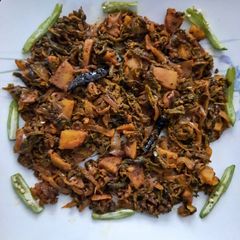 A picture of Bitter gourd peel bhaji.