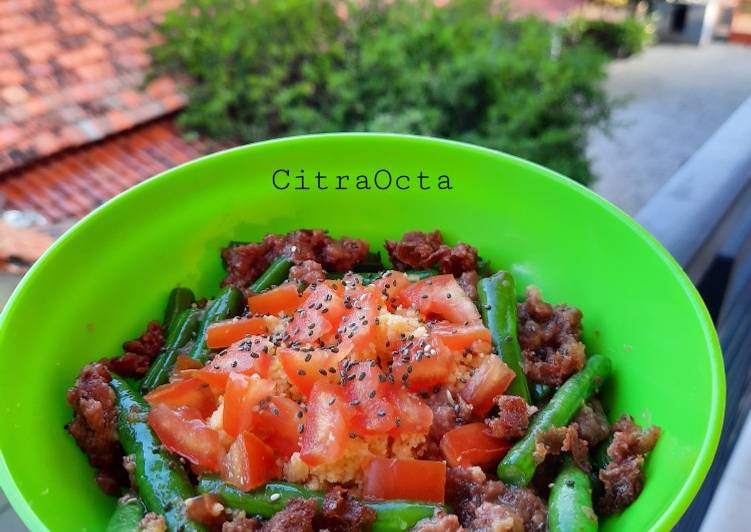 Recipe of Super Quick Homemade Simple Beef Bowl low Calorie (Nasi jagung) ala AnakKos