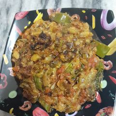 A picture of Baingan ka bharta.