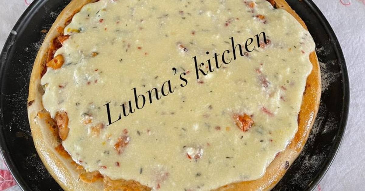 Cheese Blanket Pizza Recipe by Lubna’s Kitchen Cookpad