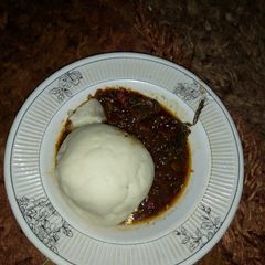 Pounded yam A picture of Pounded yam.